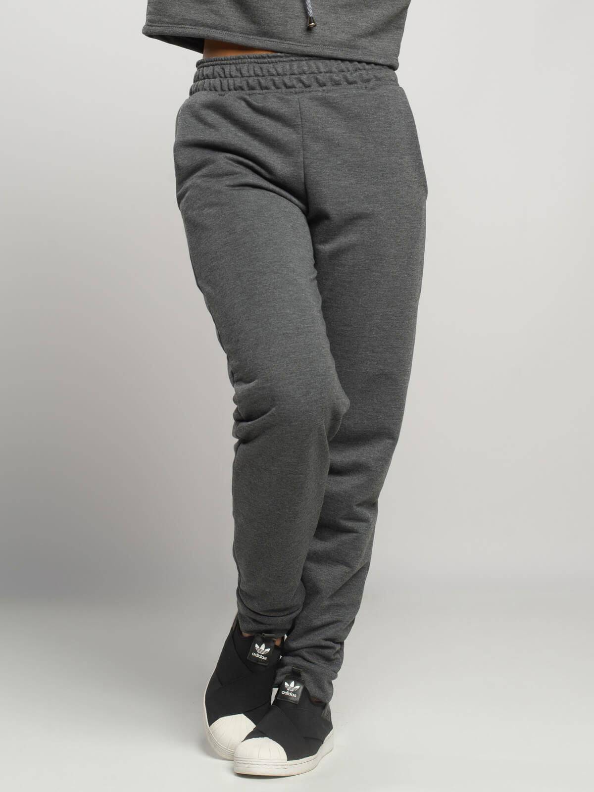 Calça Jogger Moletinho Cintura Média Grafite - Vicbela