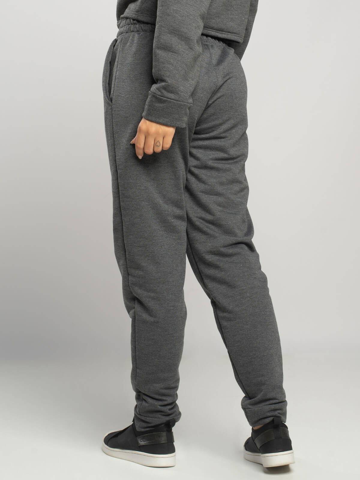 Calça Jogger Moletinho Cintura Média Grafite - Vicbela