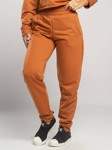 Calça Jogger Moletinho Cintura Média Terracota - Vicbela
