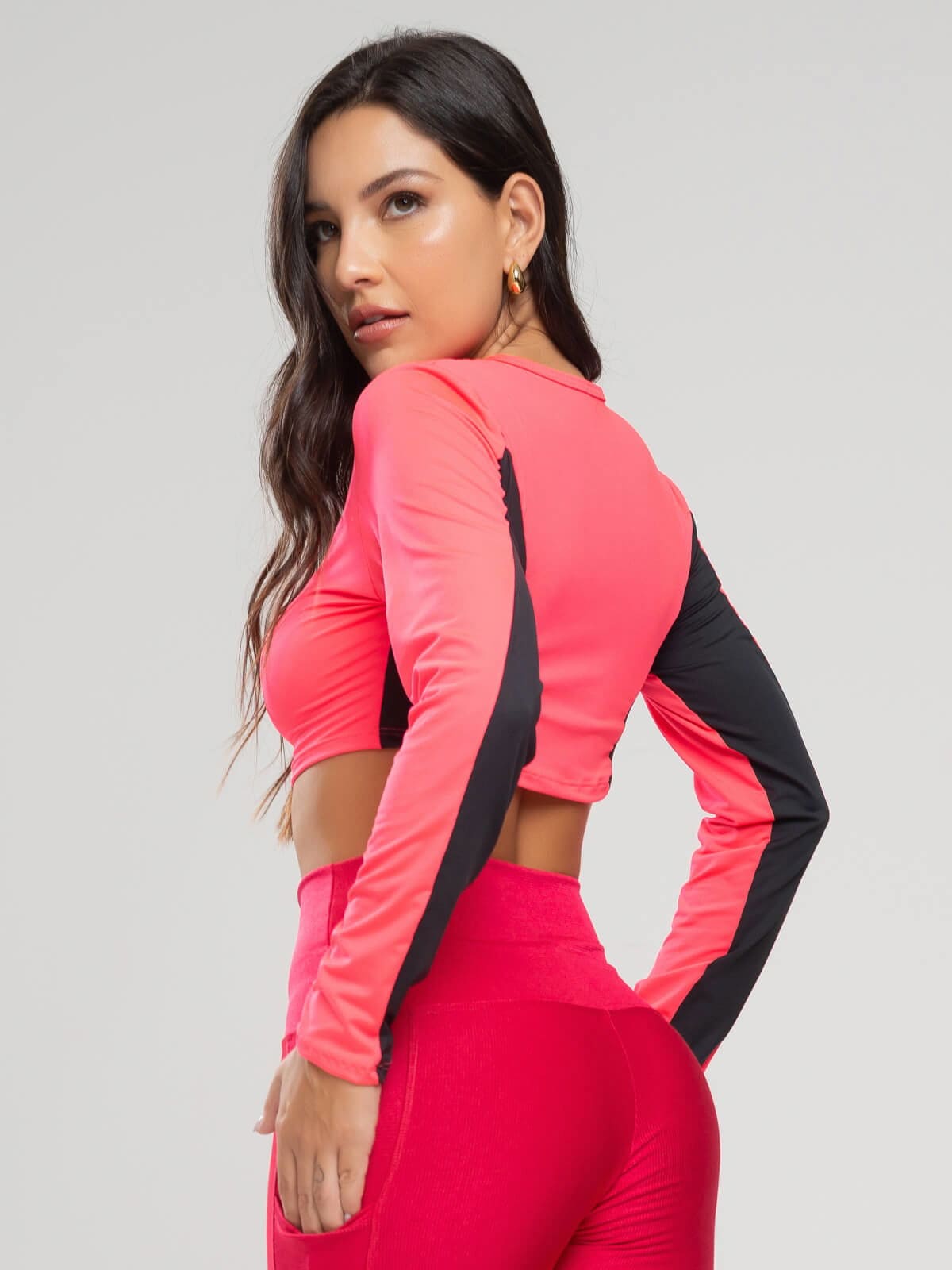 Cropped Proteção UV Faixa nas Costas Rosa - Vicbela