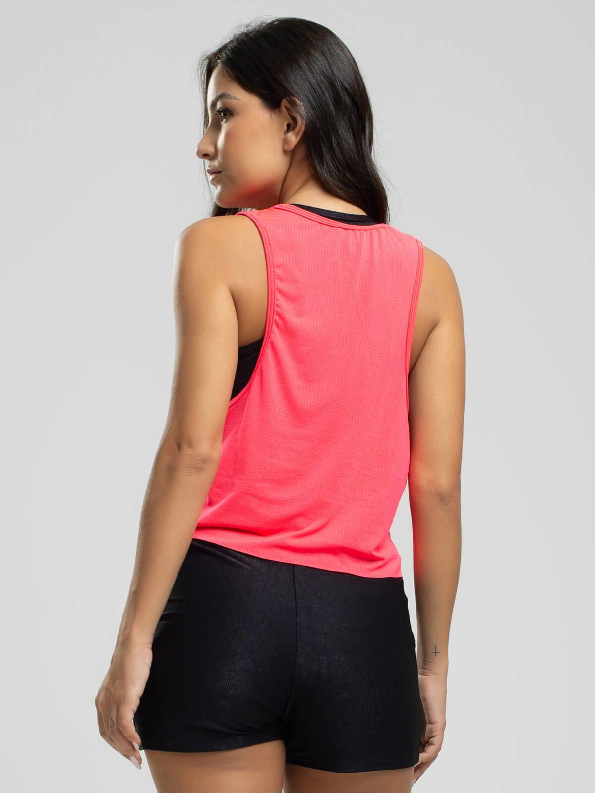 Cropped Regata Fitness Beach Tennis Rosa - Vicbela