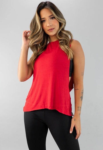 Regata Feminina Fitness Motivation Vermelho - Vicbela