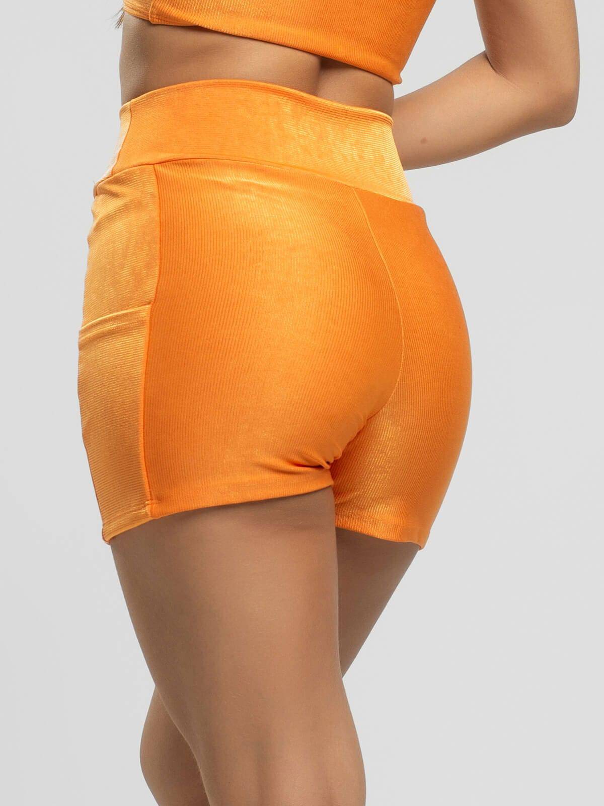 Short Curto Com Bolso Suplex Wonder Laranja - Vicbela