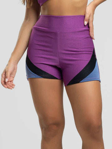 Short Curto Fitness Colorido Suplex Wonder Roxo - Vicbela
