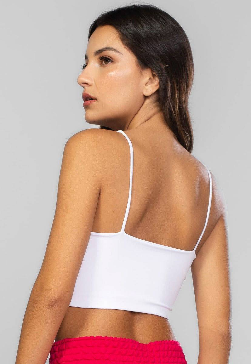 Top Alcinha Microfibra Branco - Vicbela