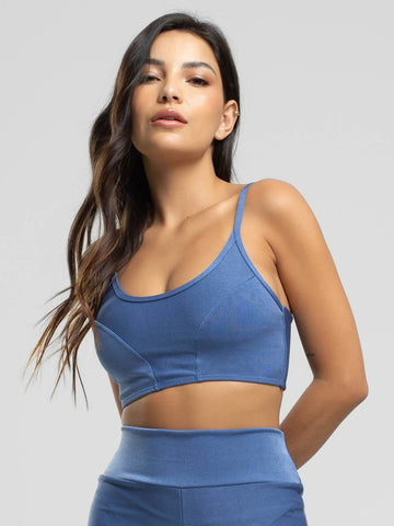 Top Fitness Alcinha Suplex Wonder Azul - Vicbela