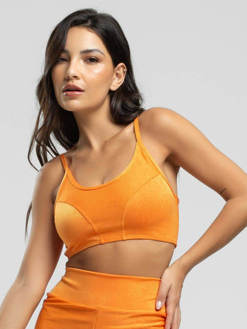 Top Fitness Alcinha Suplex Wonder Laranja - Vicbela