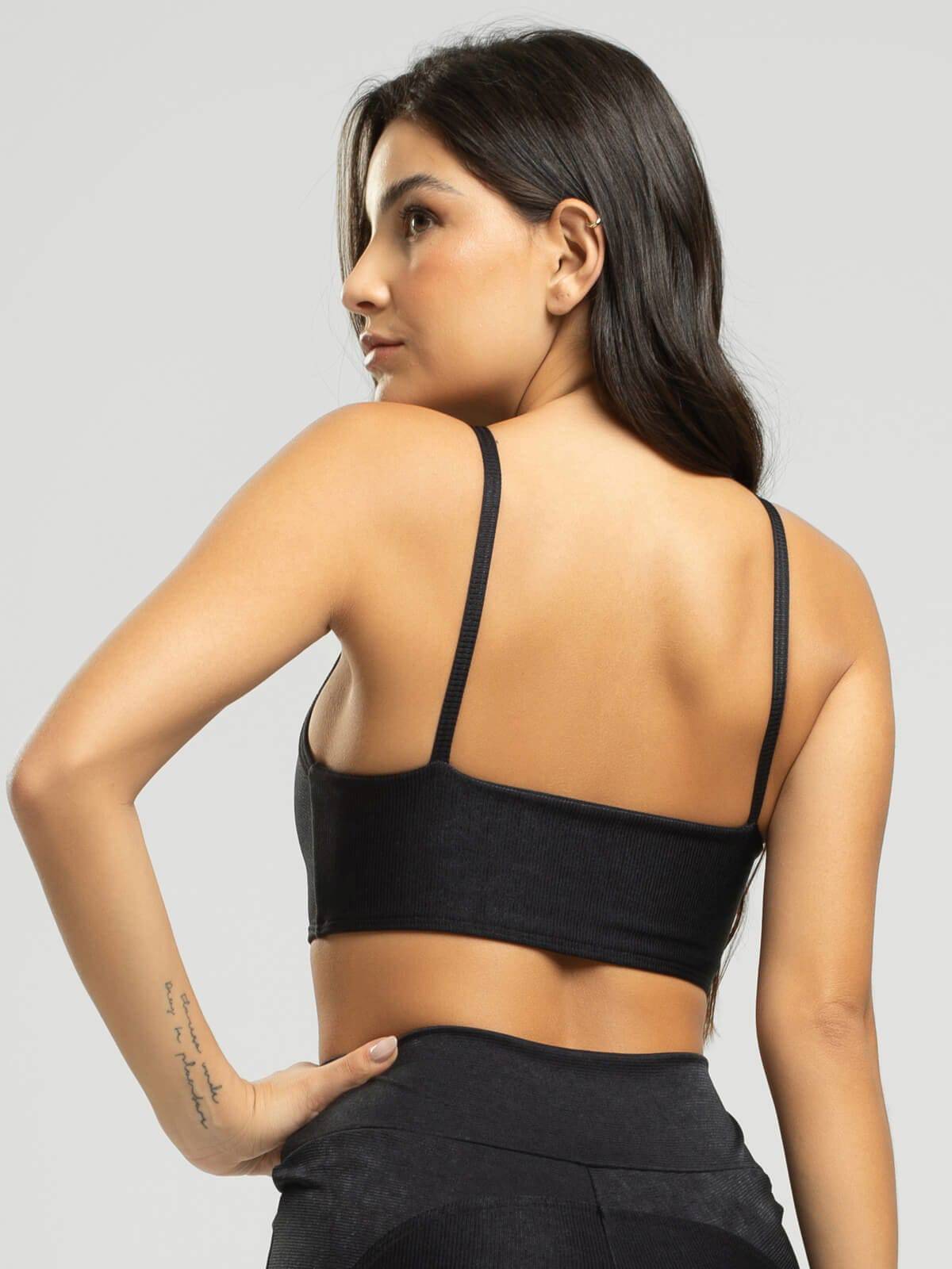 Top Fitness Alcinha Suplex Wonder Preto - Vicbela