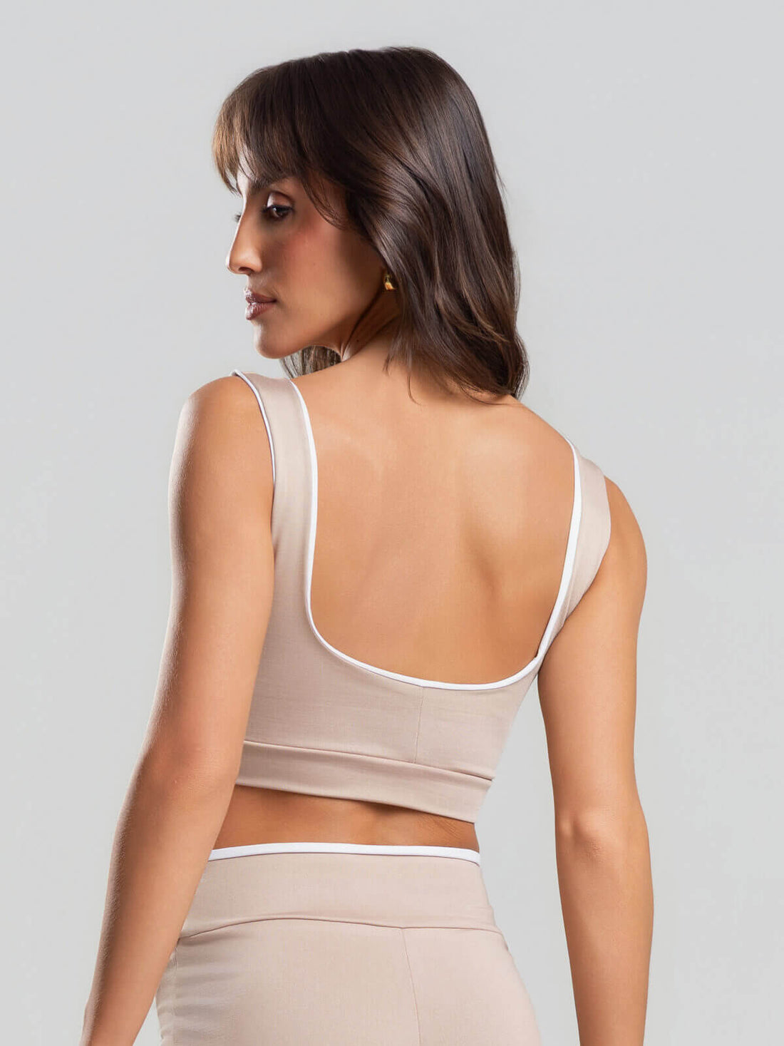 Top Regata Bicolor Suplex Bege