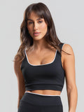 Top Regata Bicolor Suplex Preto - Vicbela