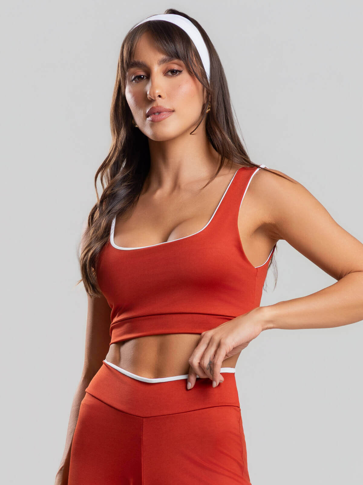 Top Regata Bicolor Suplex Terracota - Vicbela