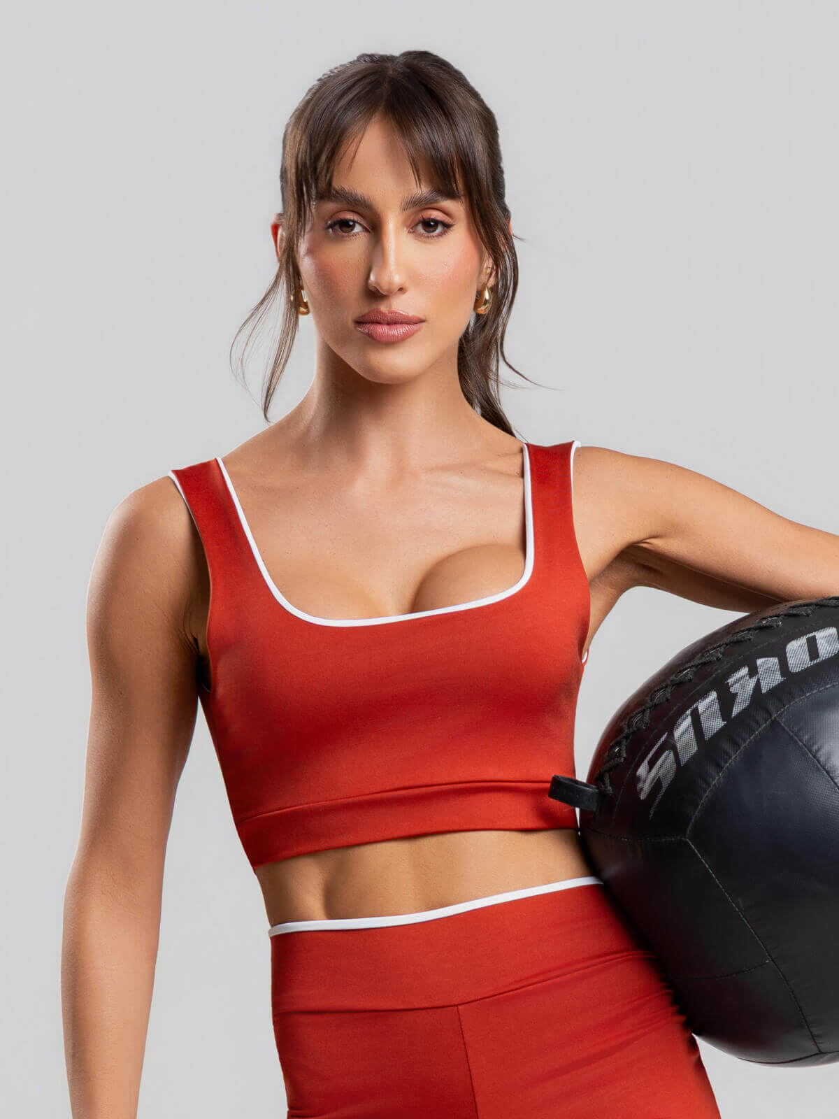 Top Regata Bicolor Suplex Terracota - Vicbela
