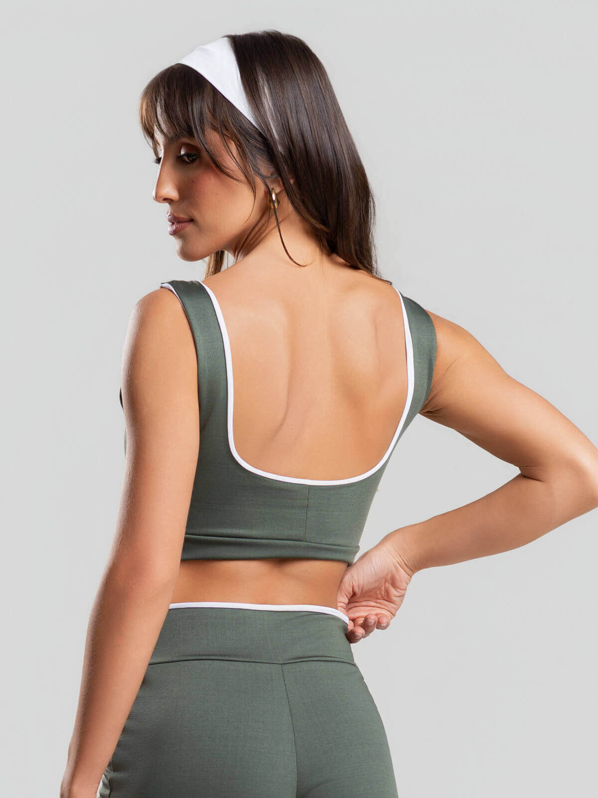 Top Regata Bicolor Suplex Verde - Vicbela