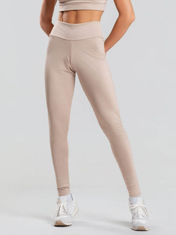 Calça Legging Cintura Alta Suplex Bege
