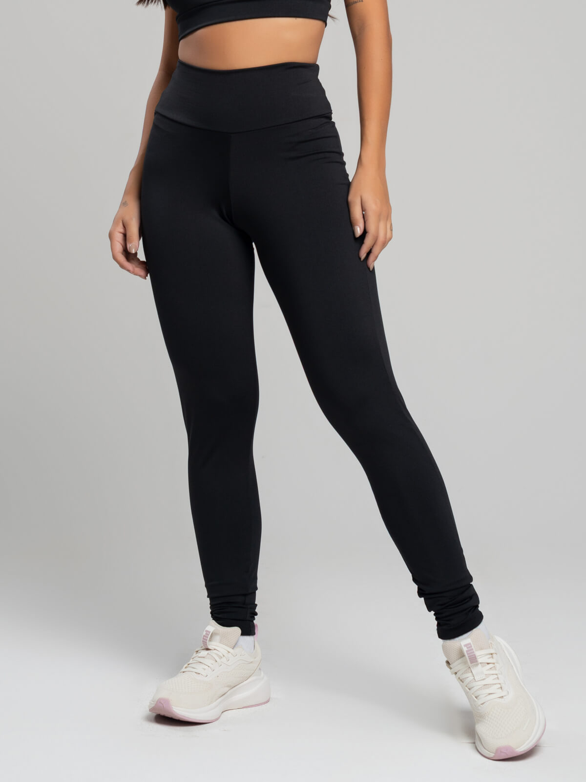 Calça Legging Cintura Alta Suplex Preto - Vicbela