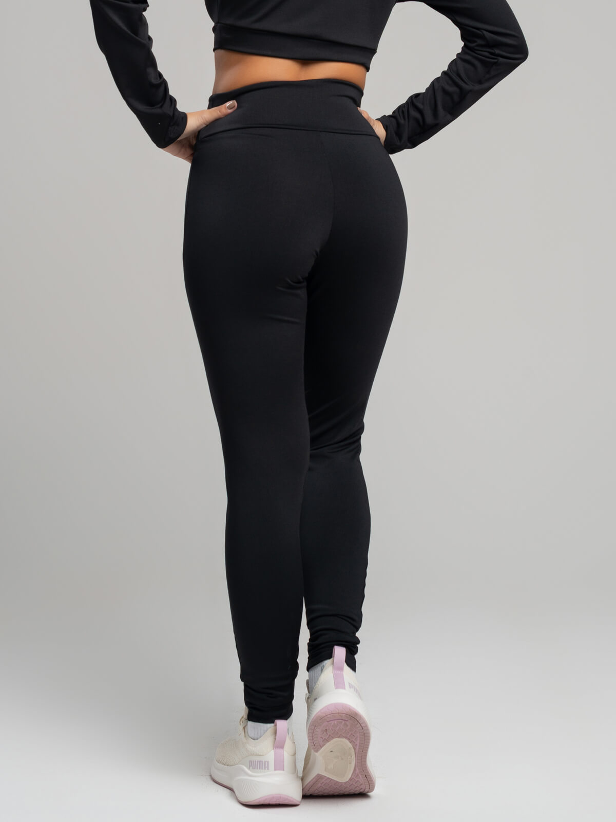 Calça Legging Cintura Alta Suplex Preto - Vicbela