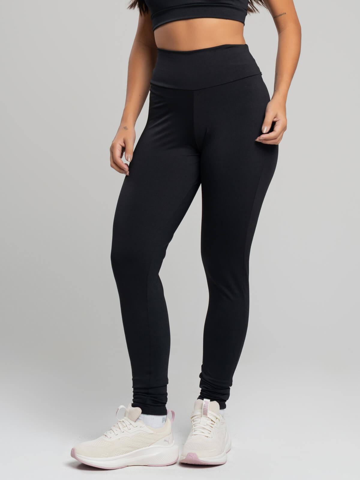 Calça Legging Cintura Alta Suplex Preto - Vicbela