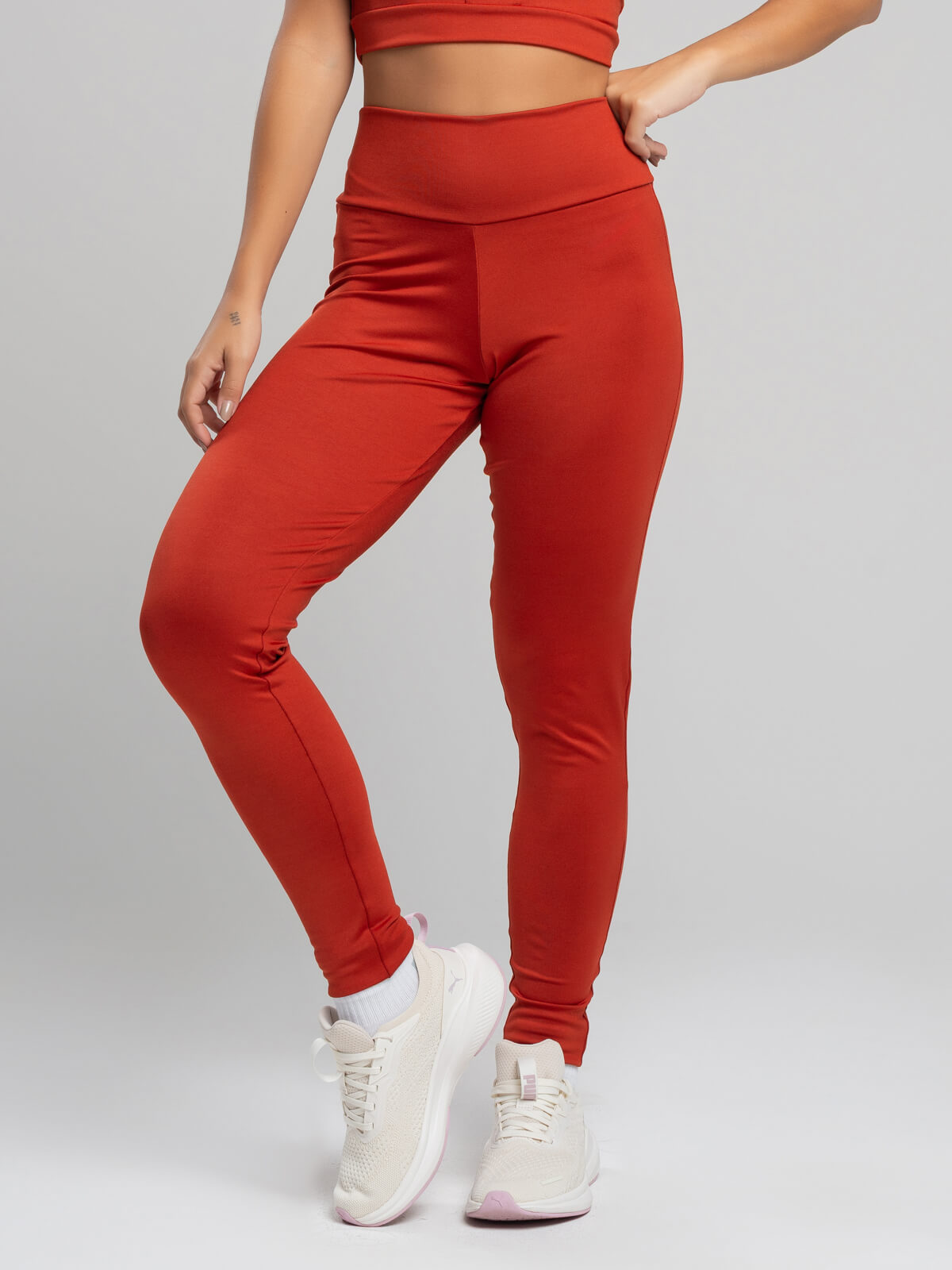 Calça Legging Cintura Alta Suplex Terra - Vicbela
