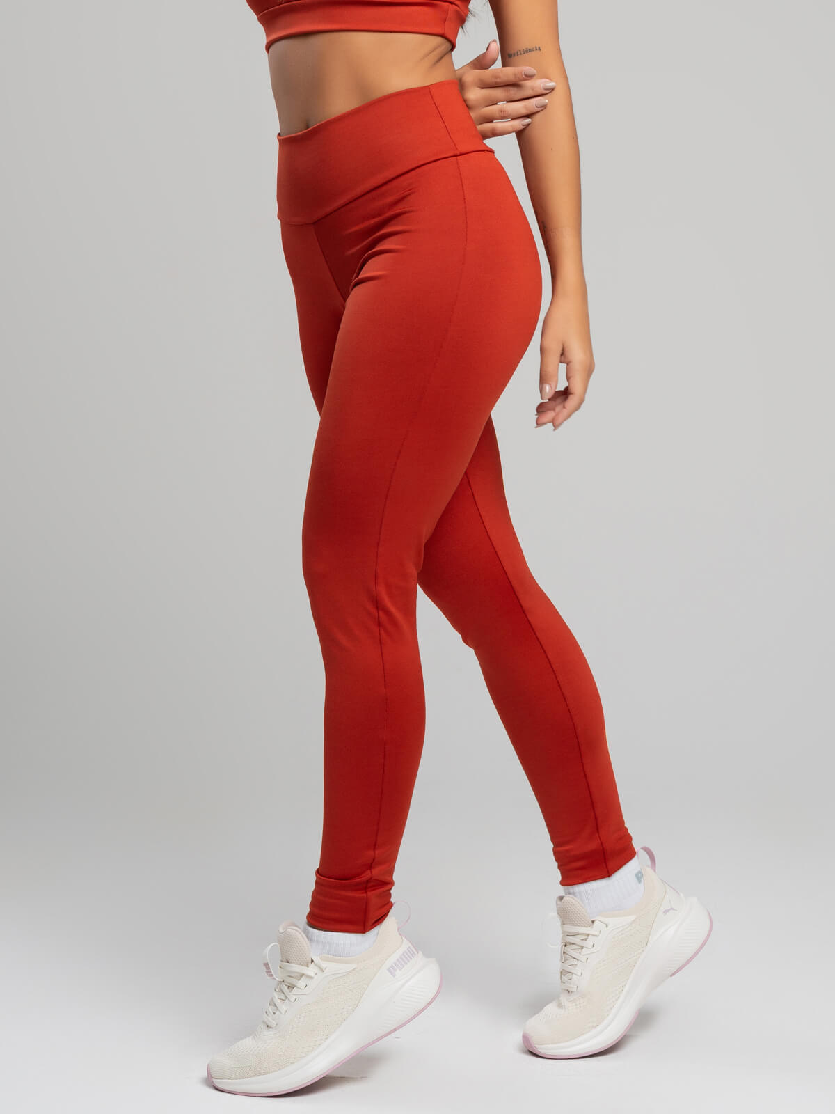 Calça Legging Cintura Alta Suplex Terra - Vicbela