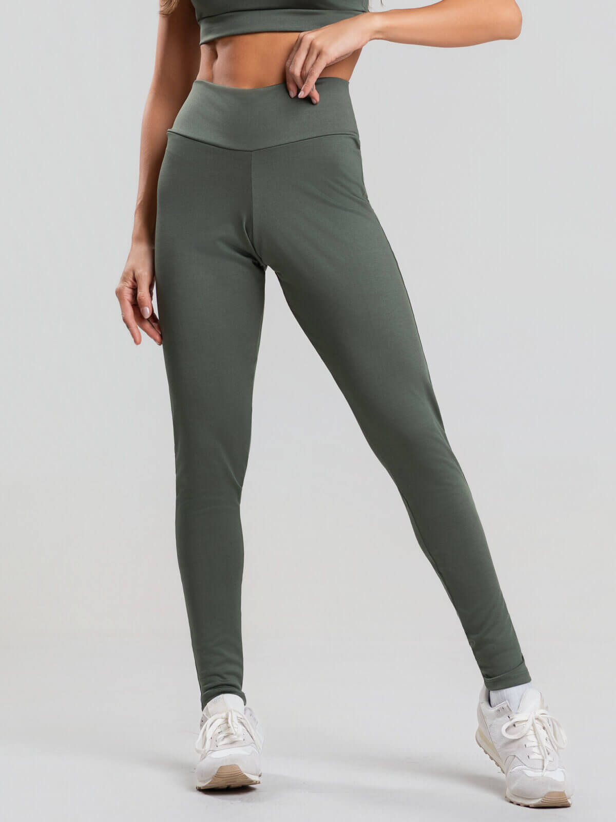 Calça Legging Cintura Alta Suplex Verde - Vicbela