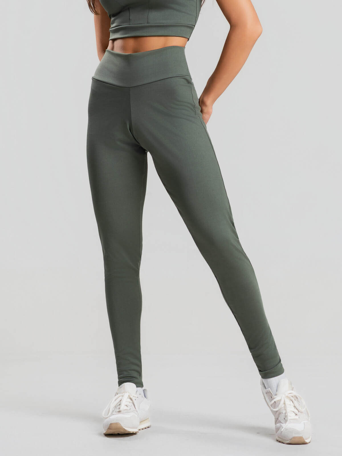 Calça Legging Cintura Alta Suplex Verde - Vicbela