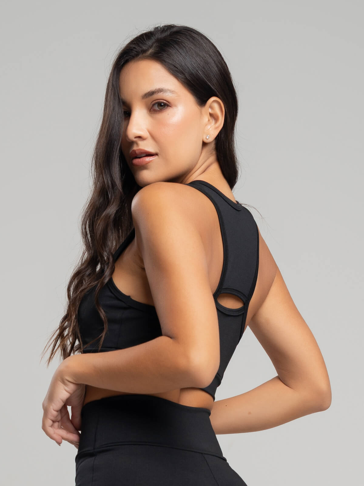 Top Nadador Suplex Fitness Preto - Vicbela