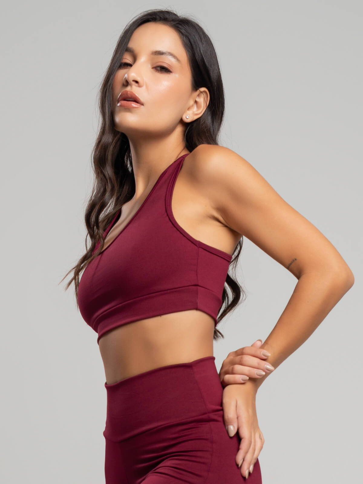 Top Nadador Suplex Fitness Vinho - Vicbela