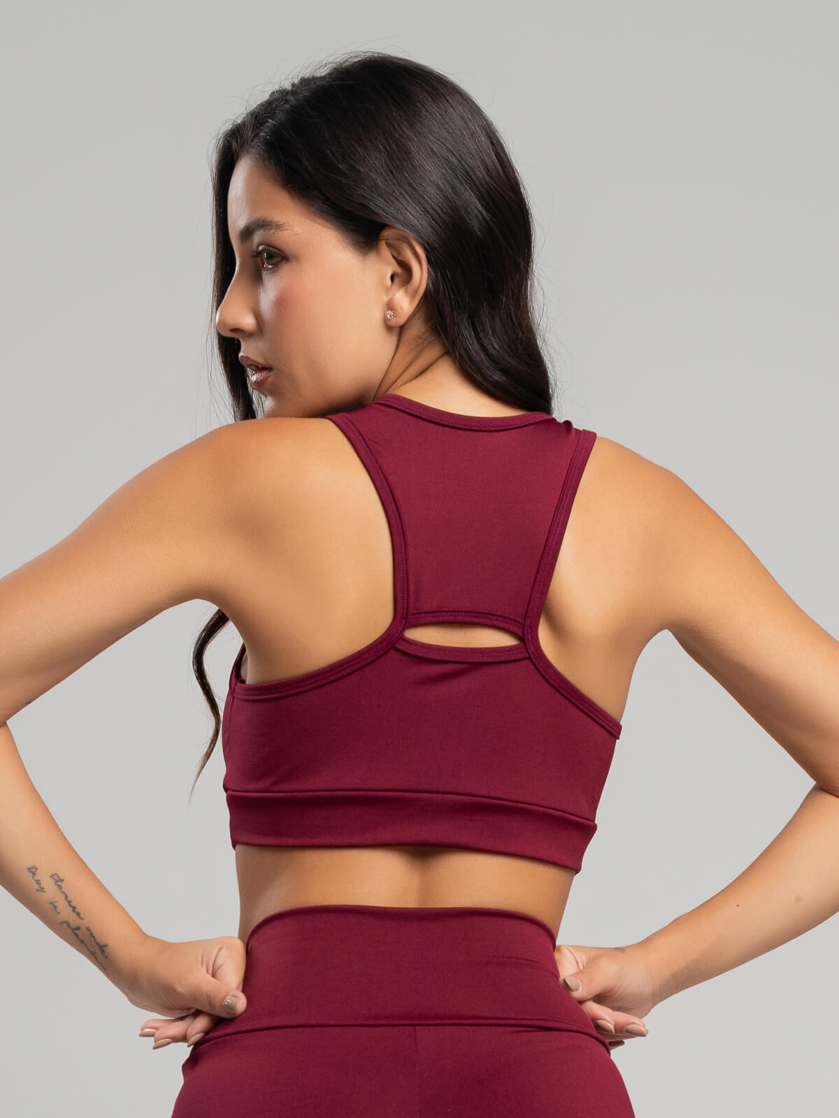 Top Nadador Suplex Fitness Vinho - Vicbela