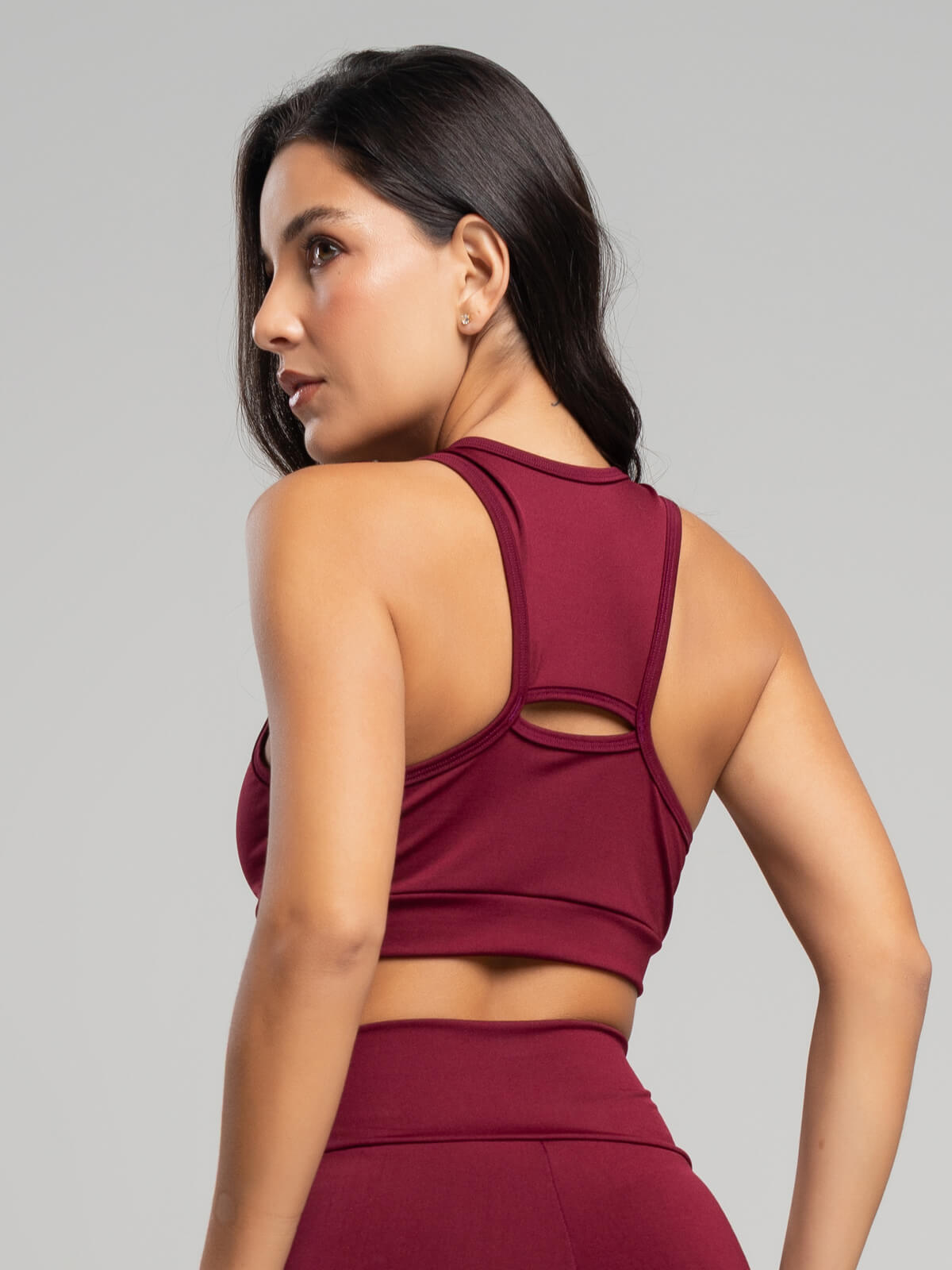 Top Nadador Suplex Fitness Vinho - Vicbela