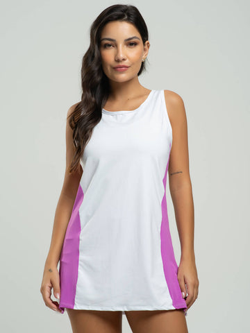 Vestido Regata Beach Tennis Branco - Vicbela