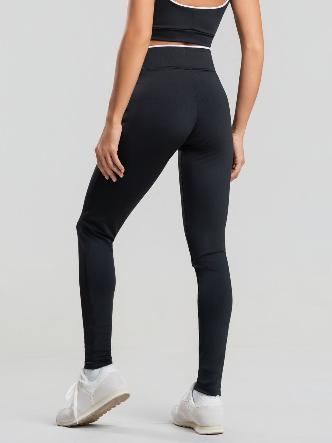 Calça Legging Suplex Bicolor Preto