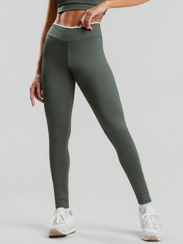 Calça Legging Suplex Bicolor Verde