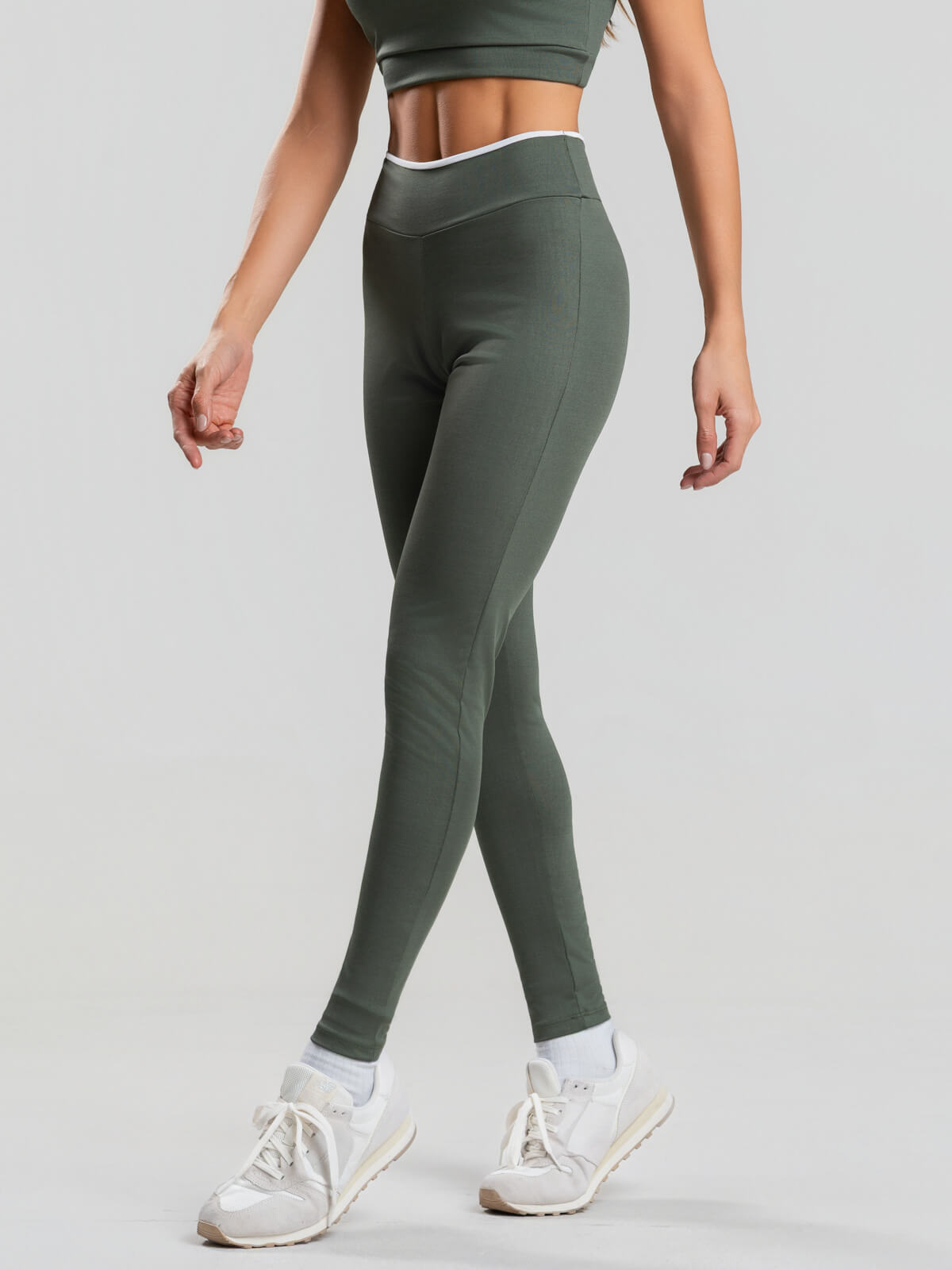 Calça Legging Suplex Bicolor Verde - Vicbela