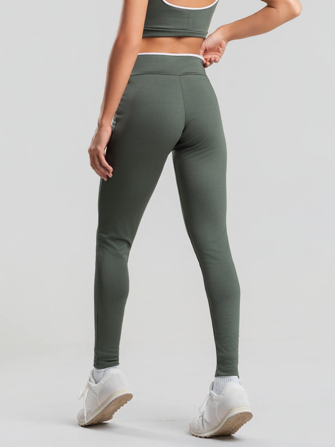 Calça Legging Suplex Bicolor Verde