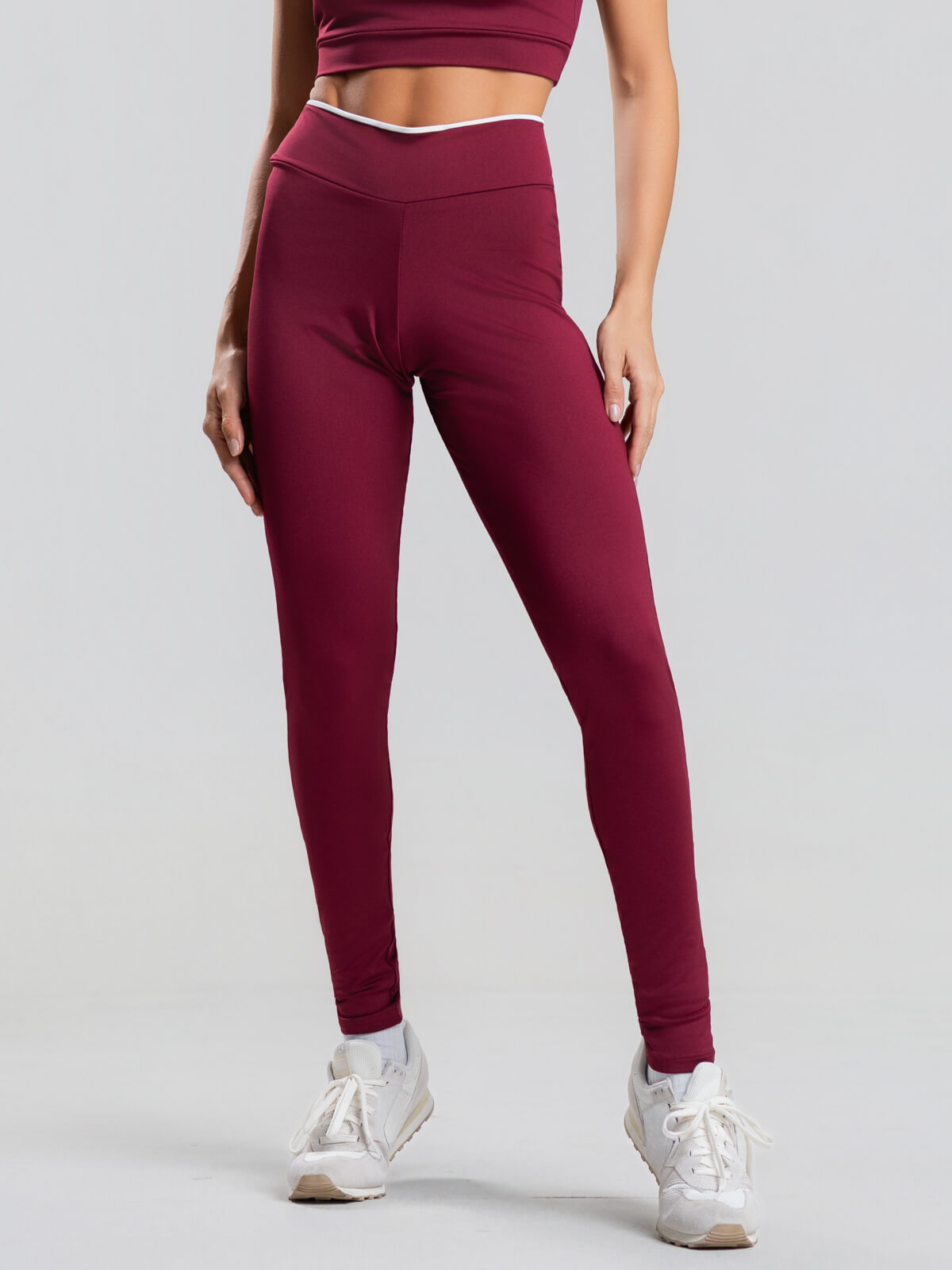 Calça Legging Suplex Bicolor Vinho - Vicbela