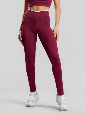 Calça Legging Suplex Bicolor Vinho