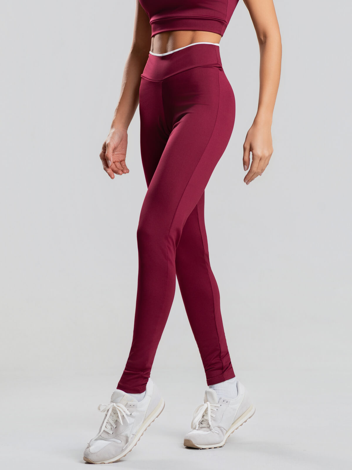 Calça Legging Suplex Bicolor Vinho - Vicbela