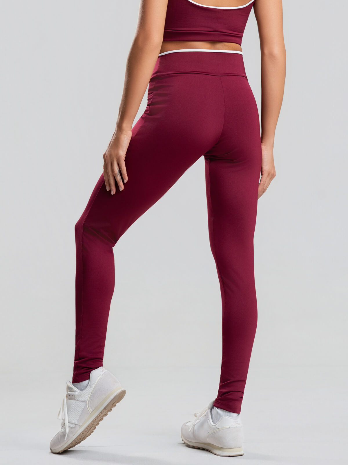Calça Legging Suplex Bicolor Vinho - Vicbela