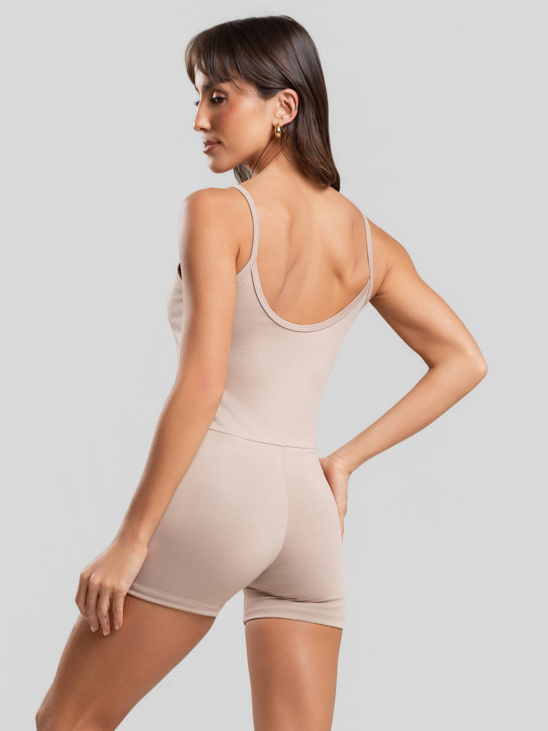 Macaquinho Curto Suplex Bege
