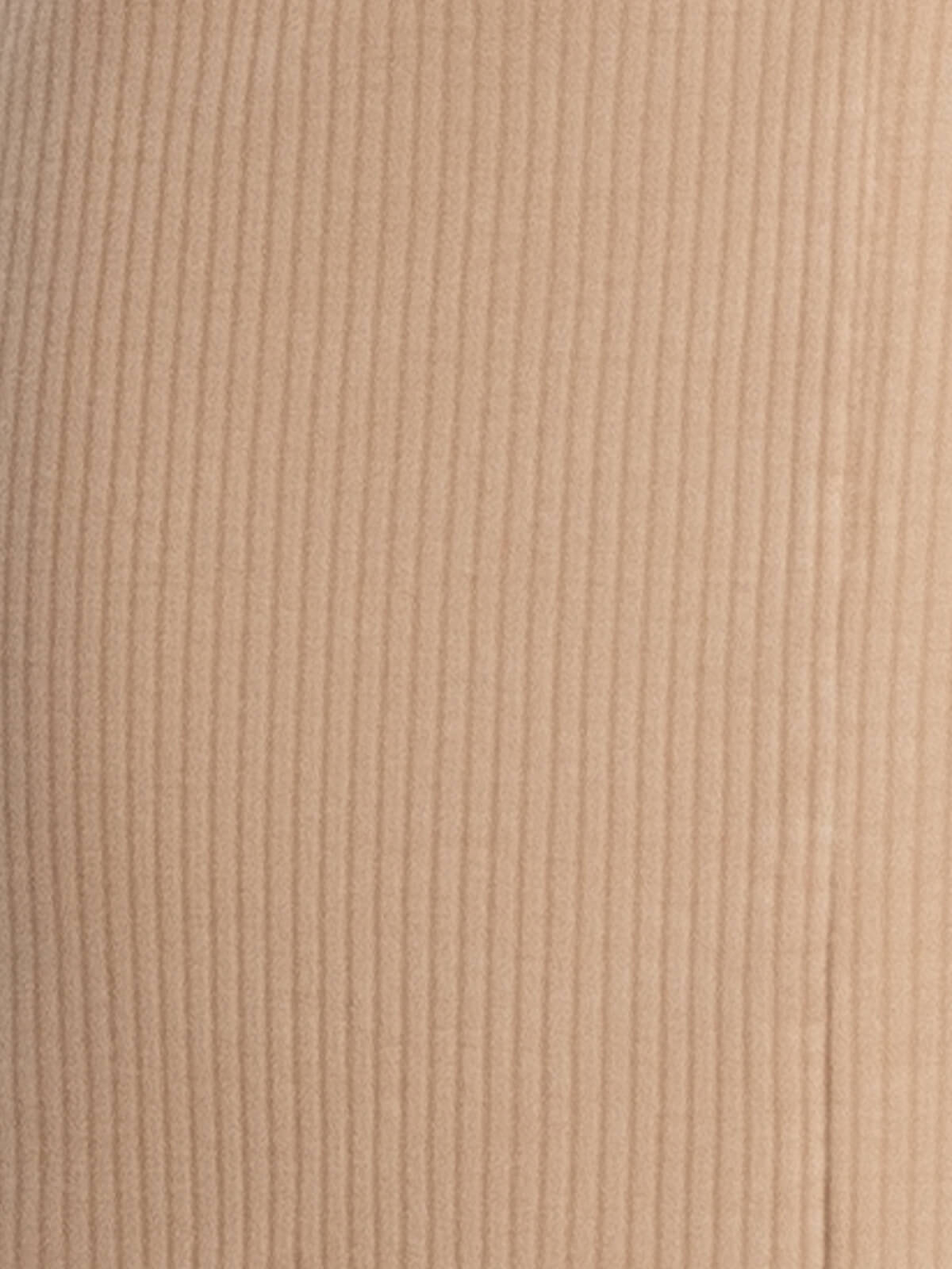 Calça Pantalona Wide Leg Canelada Bege - Vicbela