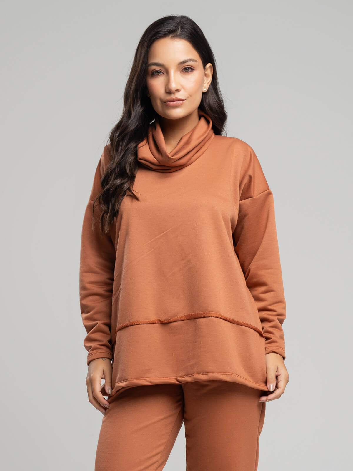 Casaco Oversize Golão Moletinho Terra - Vicbela