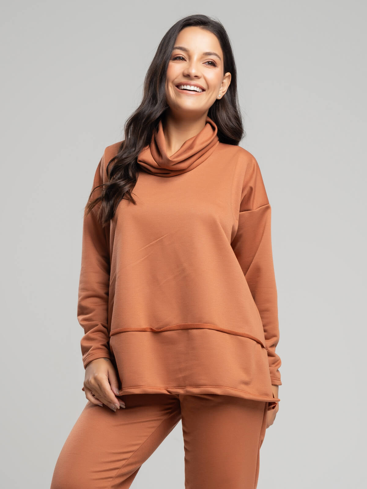 Casaco Oversize Golão Moletinho Terra - Vicbela