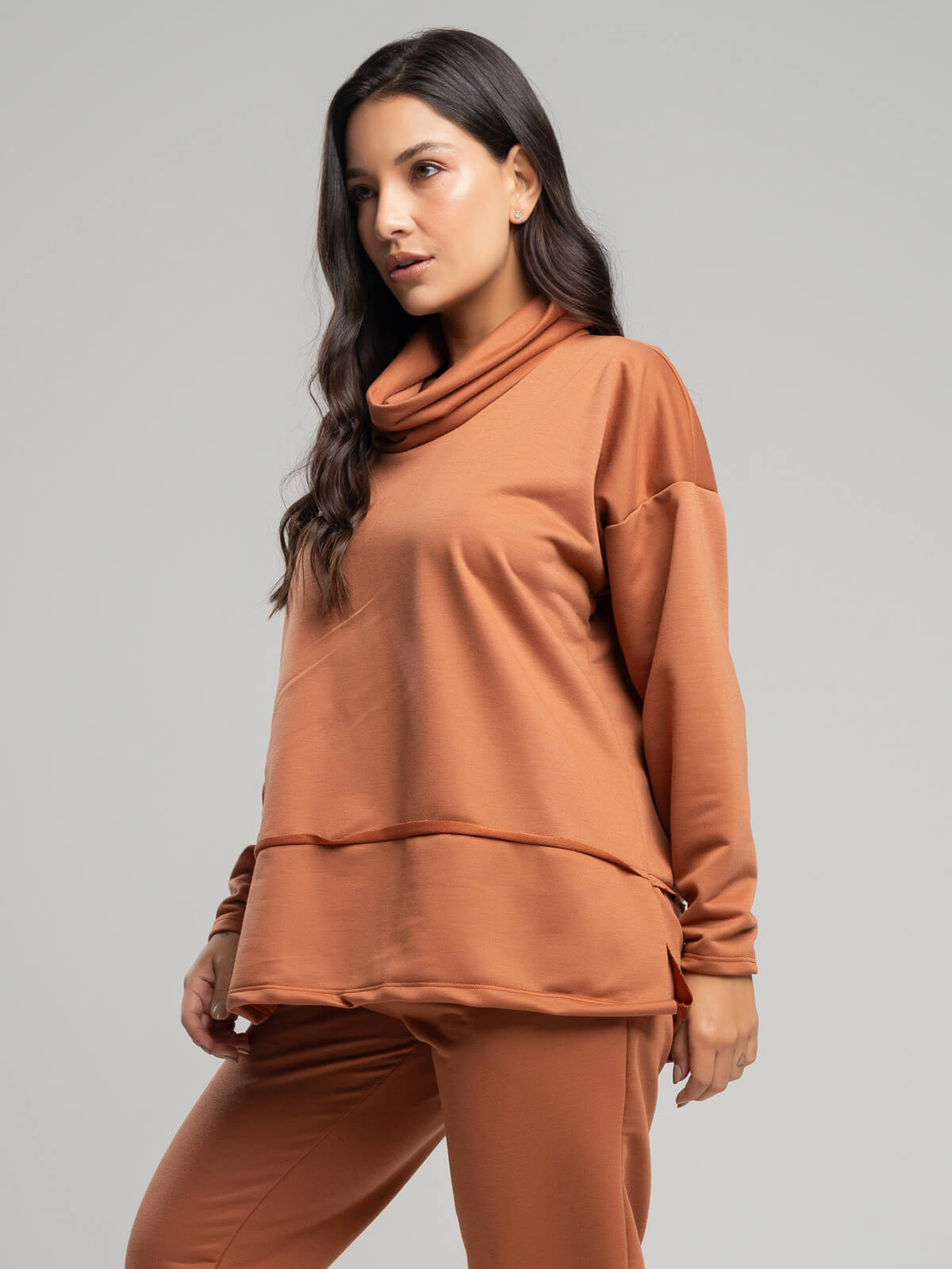 Casaco Oversize Golão Moletinho Terra - Vicbela