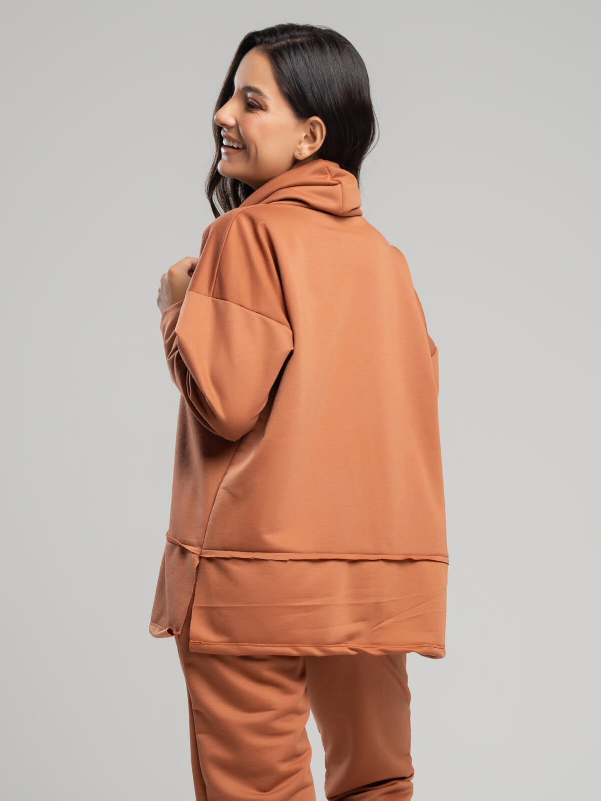 Casaco Oversize Golão Moletinho Terra - Vicbela