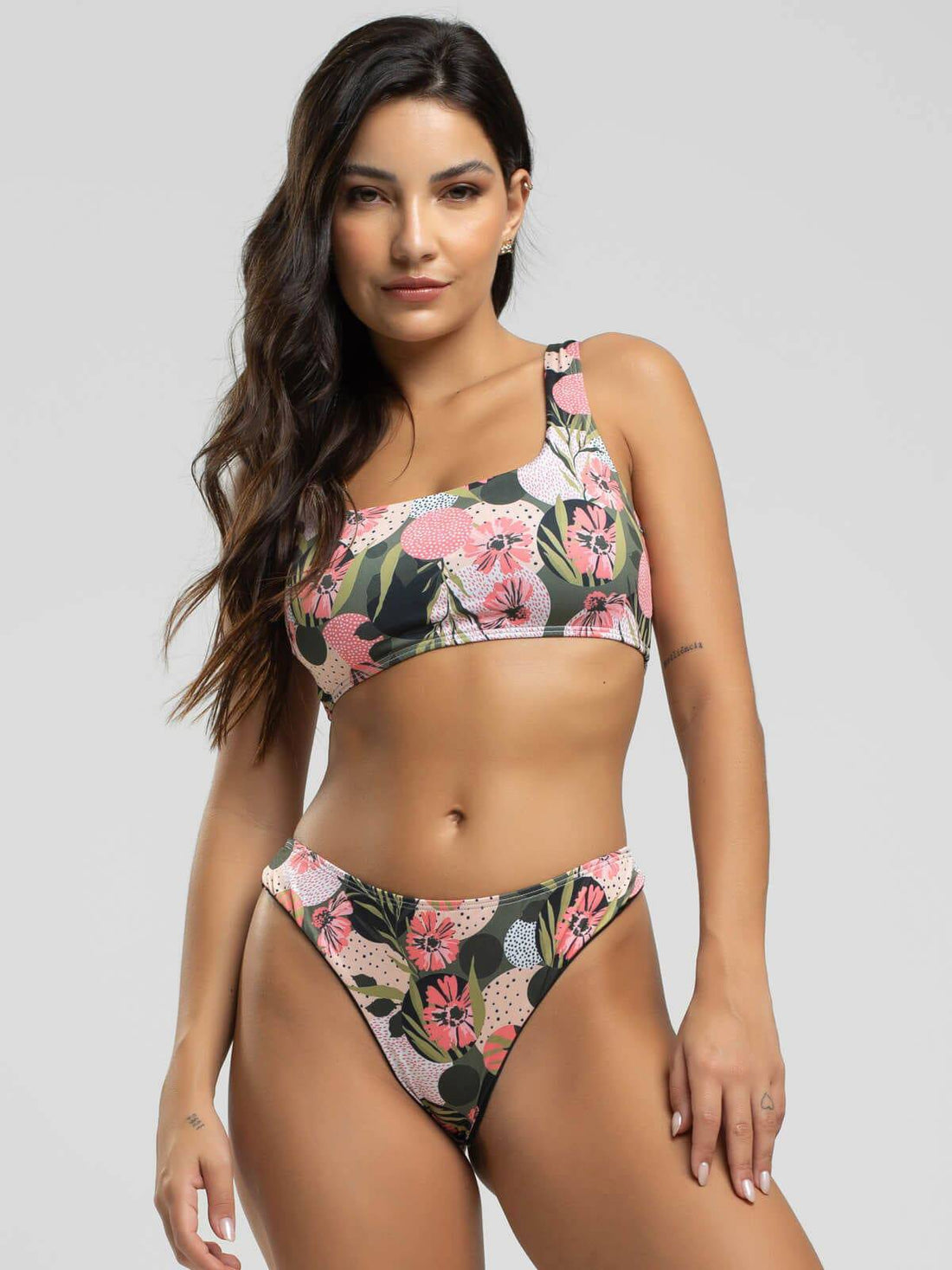 Biquini Regata Fio Duplo Estampado Rosa - Vicbela