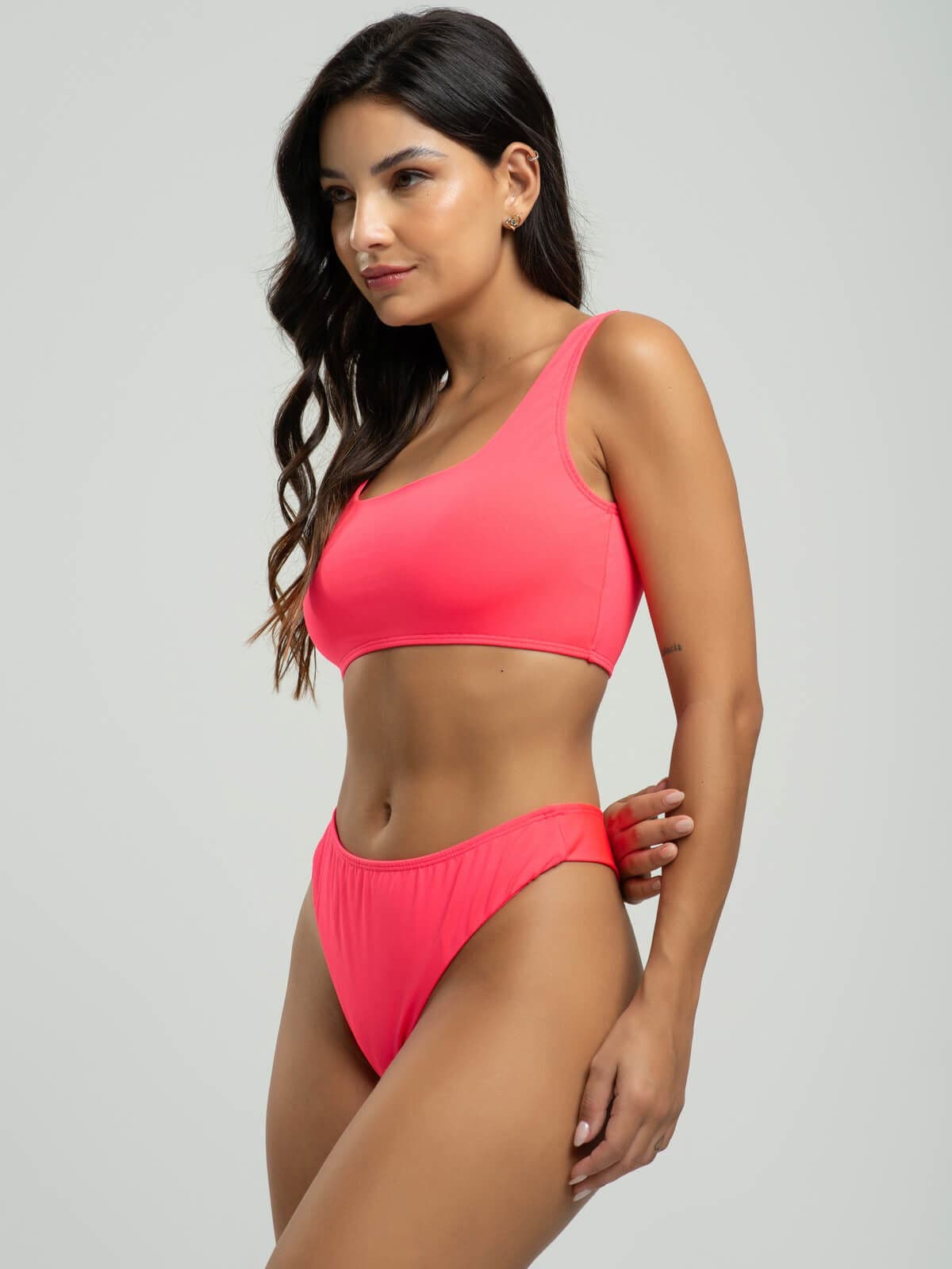 Biquini Regata Fio Duplo Liso Rosa - Vicbela