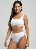 Biquini Regata Hot Pants Liso Branco - Vicbela