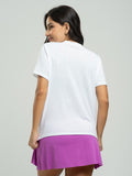 Blusa Manga Curta Fitness Branco - Vicbela