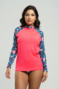 Blusa Proteção UV Feminina Estampada Rosa - Vicbela