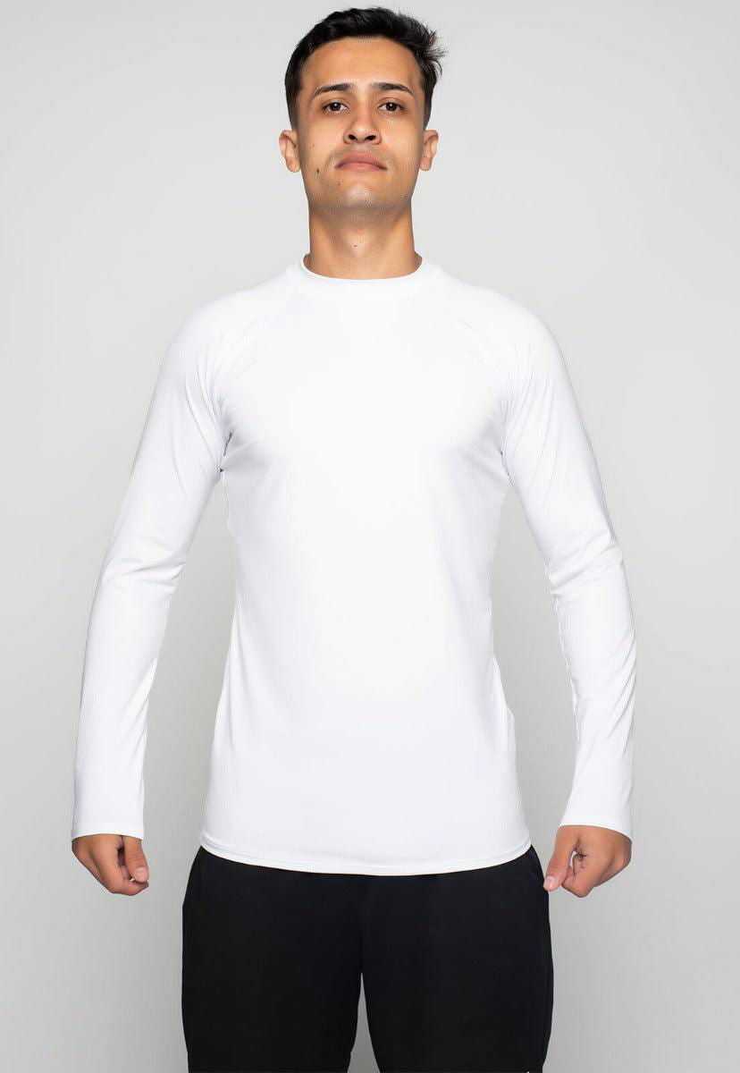 Blusa Proteção UV Lisa Masculina Branco - Vicbela